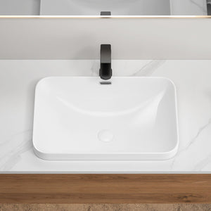 Undermount Bathroom Sink, Vessel Basin For Vanity Countertop - Milk White