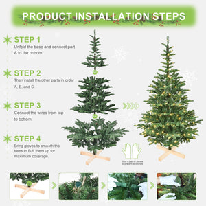 8ft Pre-Lit Christmas Tree with 500 Warm LED Lights