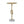 13.8x13.8x24 Gold Side Table with Rope Knot Design and White Marble Base