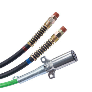 12FT Semi Truck Air Lines Kit with Glad Hands and 7-Way ABS Power Line