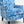 Upholstered Accent Chair with Blue and White Porcelain Print Linen Fabric
