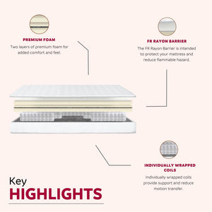 Premium 9" Medium Pocket Spring Mattress