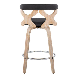 Gardenia - Mid Century Modern Fixed Height Counter Stool With Swivel (Set of 2)