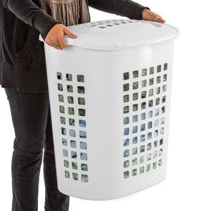 Sterilite Lift Top XL Laundry, 2.3 Bushel Clothes Hamper, White (4 Pack)
