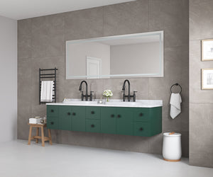 96" x 36" LED Bathroom Mirror with Front and Backlight