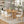 Dining Table Set With 6 Upholstered Chairs, Rectangular Table With Cutout Legs