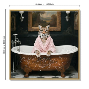 Tiger in Bathtub Wall Art Print Poster