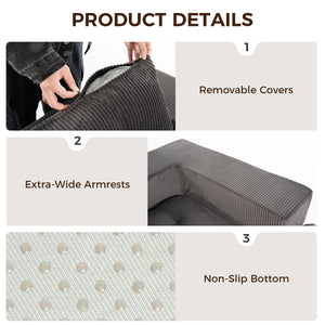 101" L-Shaped Modular Compression Sofa