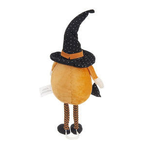 Standing Gnome With Gnome & Holding Banner, For Halloween Decor