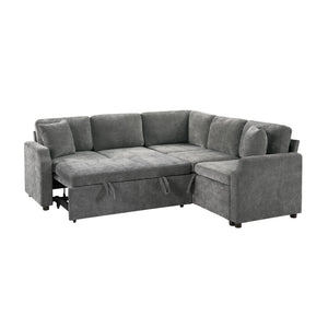 Modern L Shaped Sectional Sofa Bed With Hidden Storage Upholstery