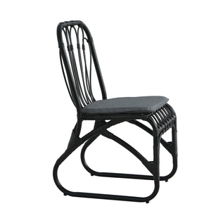 Outdoor Wicker Dining Chairs With Washable Cushions (Set of 2)