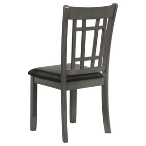 Ingall - 5 Piece Set With Storage Table And Upholstered Chairs - Medium Gray
