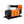 Heavy Duty 12V Air Compressor, Tire Inflator With Pressure Gauge, Compact Size - Black / Orange