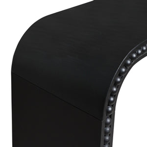 Black Wood Console Table, 59in Entryway Table