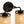 Quell - Double Light Vanity With Natural Shade Wall Lamp - Black / Rattan