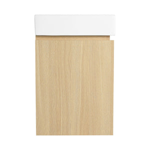 Modern Bathroom Vanity With Ceramic Basin, Wall Mounted Floating Sink Combo, Storage Cabinet