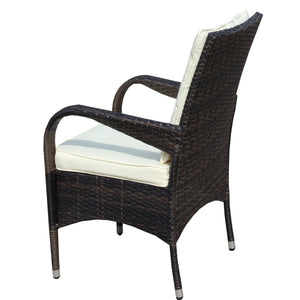2-Piece Liberatore Dining Chairs with Beige Cushions