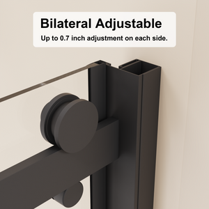 48 in W x 72 in H Frameless Sliding Shower Door