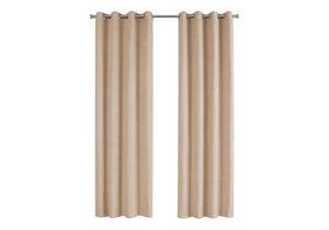 2 Pieces Set Room Darkening Curtain Panels with Grommet