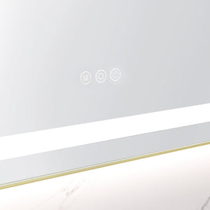 40 x 24 Inch LED Bathroom Mirror With Front And Backlight
