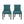 Dining Chair Set of 2 with Upholstered Diamond Tufting and Espresso Birch Legs - Teal