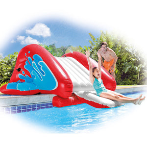 Intex Kool Splash Inflatable Pool Water Slide with Play Center, 1 Blue/1 Red