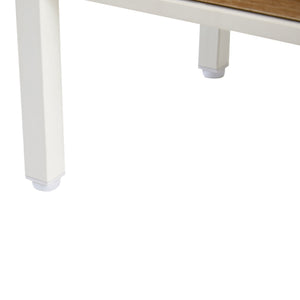 Modern Rattan Coffee Table with Sliding Door