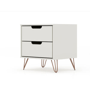 Rockefeller - Nightstand With 2 Drawers - Off White