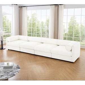 Stylish Sofa With Storage Seat And Cylindrical Backrest