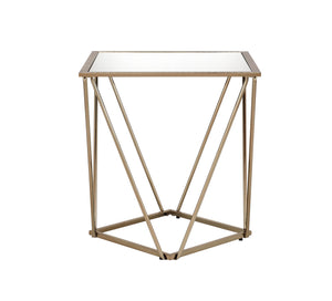 Fogya Mirrored & Champagne Table
