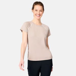 Women's Microtech® Chill B Cool Shirred Crew Top