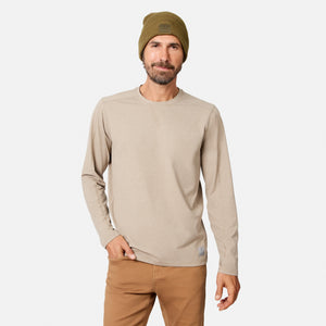 Men's FreeCycle® Sueded Melange Long Sleeve Crew Neck