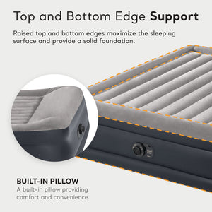 Intex Dura Beam Plus Deluxe Airbed, Air Mattress w/Built In Pump, King (2 Pack)