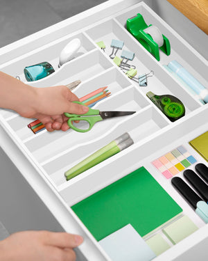 Basic Silverware Drawer Organizer, White
