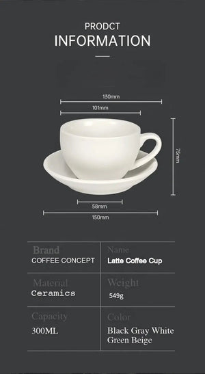 Best Latte Art Cup for Home Baristas - Sawada Style Wide-Mouth Ceramic 300ml Under $11
