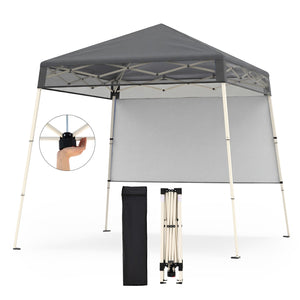 7 x 7 FT Pop-Up Canopy Tent with 1 Push Center Lock for Sports Picnic Camping