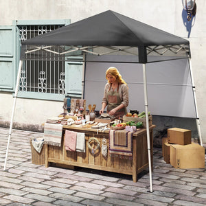 7 x 7 FT Pop-Up Canopy Tent with 1 Push Center Lock for Sports Picnic Camping