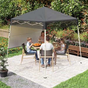 7 x 7 FT Pop-Up Canopy Tent with 1 Push Center Lock for Sports Picnic Camping
