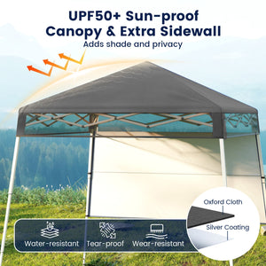7 x 7 FT Pop-Up Canopy Tent with 1 Push Center Lock for Sports Picnic Camping