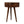 Solid Wood Chestnut Semi Circle Nightstand, 1-Drawer, Nordic Legs