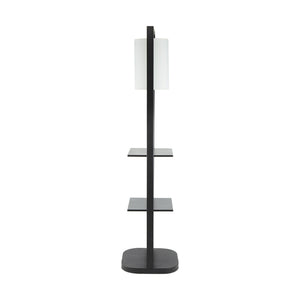 Two Tiered Vertical Shelving Stand with Light