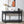 59.2in Black Carved Wooden Console Table with Lower Storage Shelf and Drawers