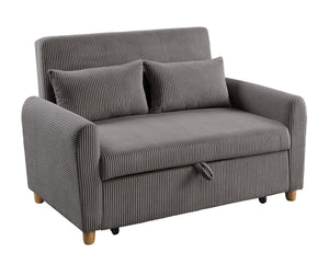 Justine - Convertible Sleeper Loveseat - Brown
