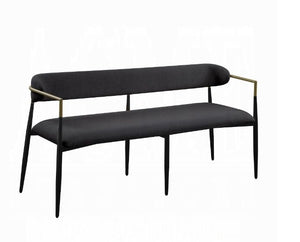 Jaramillo Chenille Bench Black
