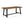Outdoor Dining Set Acacia Wood Table with 6 Rattan Iron Chairs - Black / Natural / Gray