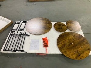 3-Piece Coffee Table and End Table Set (Rustic Brown)