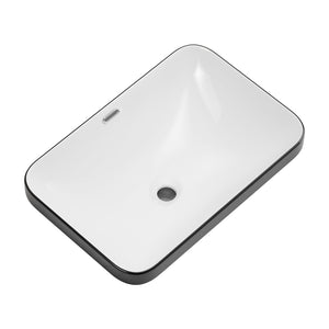 Undermount Bathroom Sink, Vessel Basin For Vanity Countertop - Black White