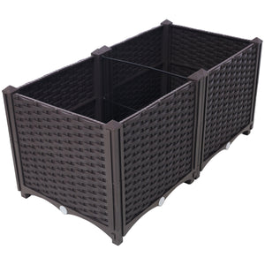 Deep Raised Garden Bed Plastic Planter Boxes