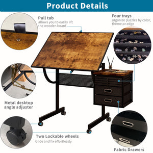 1500 Pieces Jigsaw Puzzle Metal Table Board for Adults