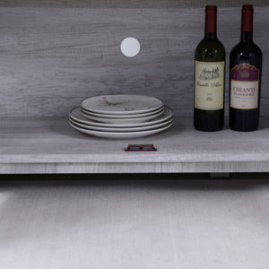 3 Door Mirrored Sideboard Cabinet With Adjustable Shelves